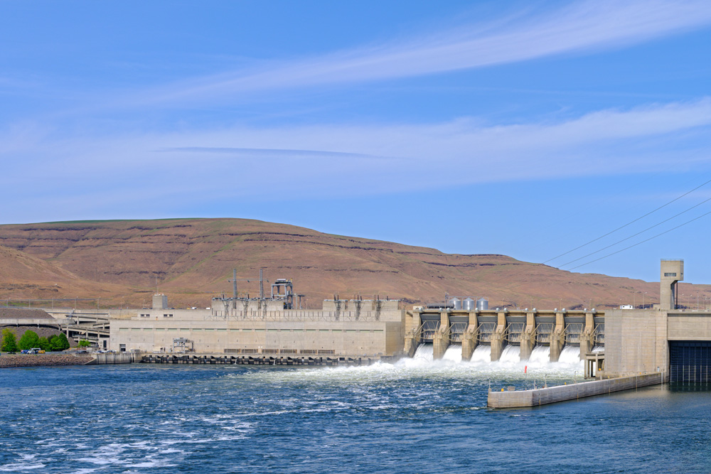 Dam along a river